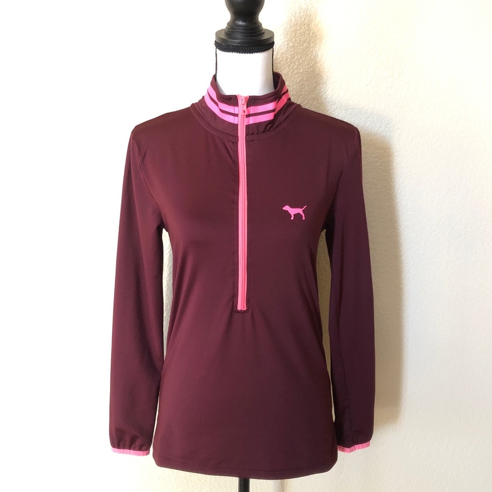 Victoria’s Secret Pink Maroon 1/2 Zip up Pullover